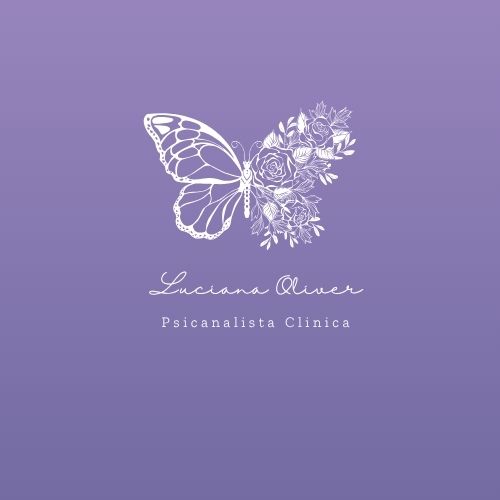Logo psicologia borboleta lilas e roxo